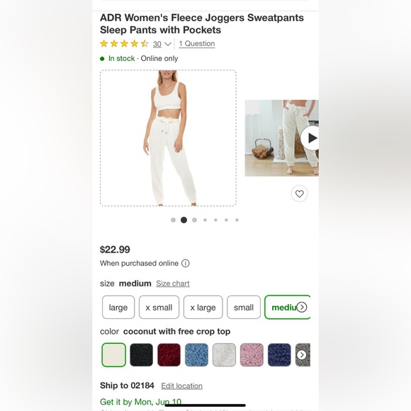 Women’s Drawstring Waist Wide Leg Pants *NEW* - Picture 5 of 5